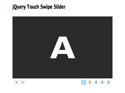 jQuery Touch Swipe Slider イメージ jQuery Touch Swipe Slider イメージ