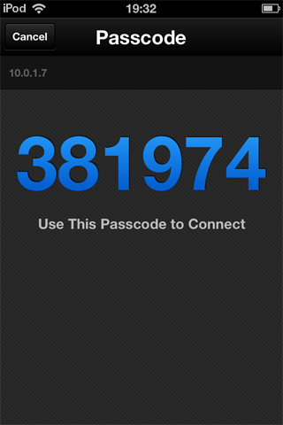 iPhoneのShadowアプリのパスコード画面 iPhoneのShadowアプリのパスコード画面
