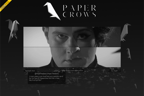 Paper Crows - Build - Interactive Synchronised Music Video Player