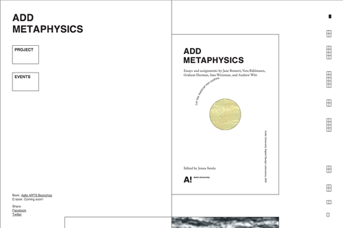 ADD METAPHYSICS ADDLAB - Aalto Digital Design Laboratory ADD METAPHYSICS ADDLAB - Aalto Digital Design Laboratory