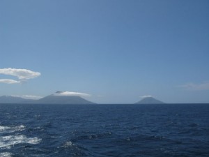 快晴の八丈島