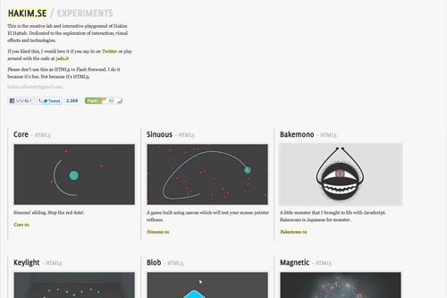 The HTML5 Experiments of Hakim El Hattab The HTML5 Experiments of Hakim El Hattab