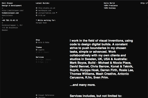 Emil Olsson. Design & Development Emil Olsson. Design & Development